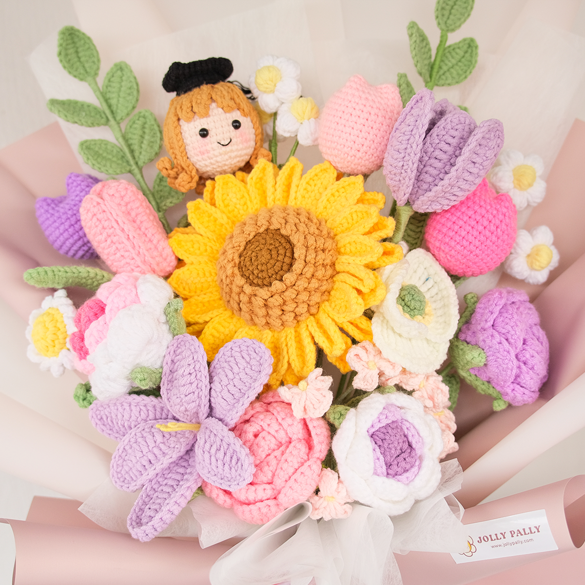 Big W Beginnings - Graduation Large Crochet Sunflower Bouquet