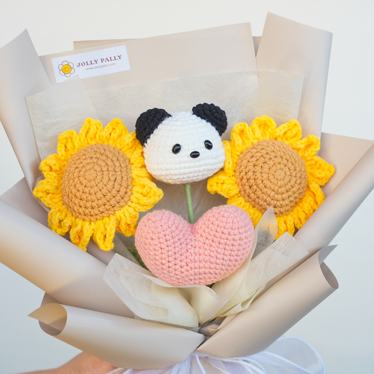 Pandastic Bloom - Crochet Panda Sunflower Bouquet