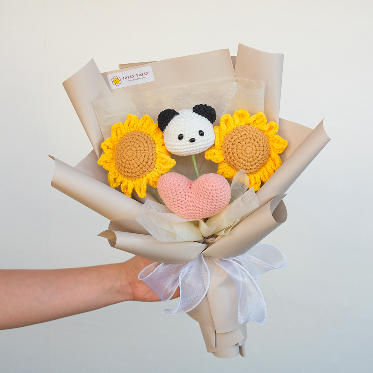 Pandastic Bloom - Crochet Panda Sunflower Bouquet