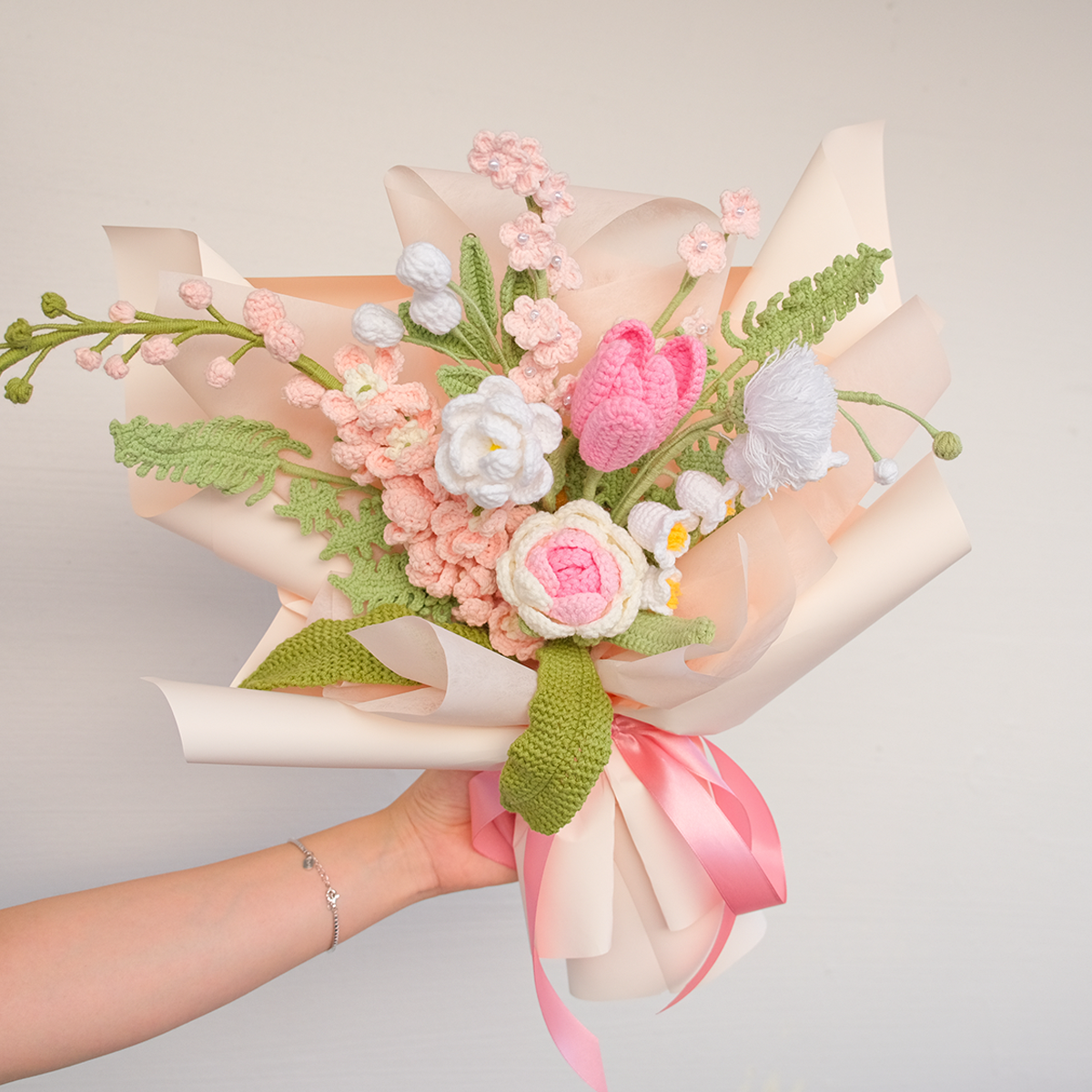 Ethereal Bliss - Premium Crochet Flower Bouquet