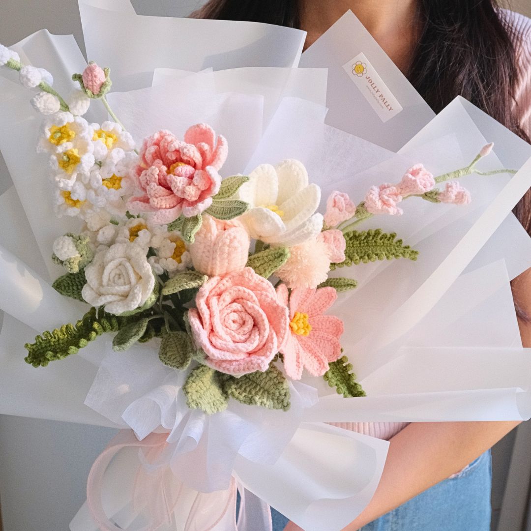 Ethereal Bliss - Premium Crochet Flowers Mix Bouquet