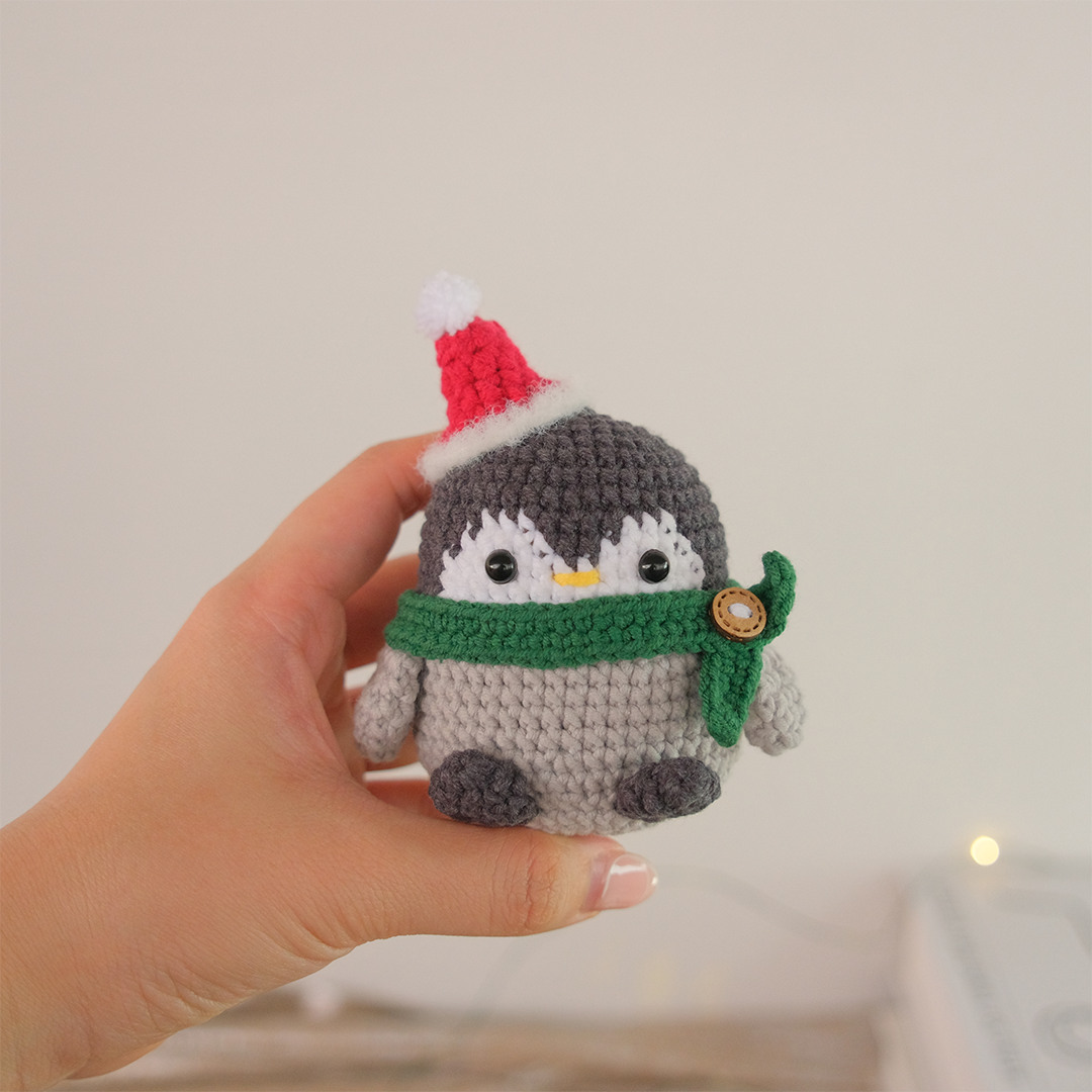 crochet christmas penguin gift