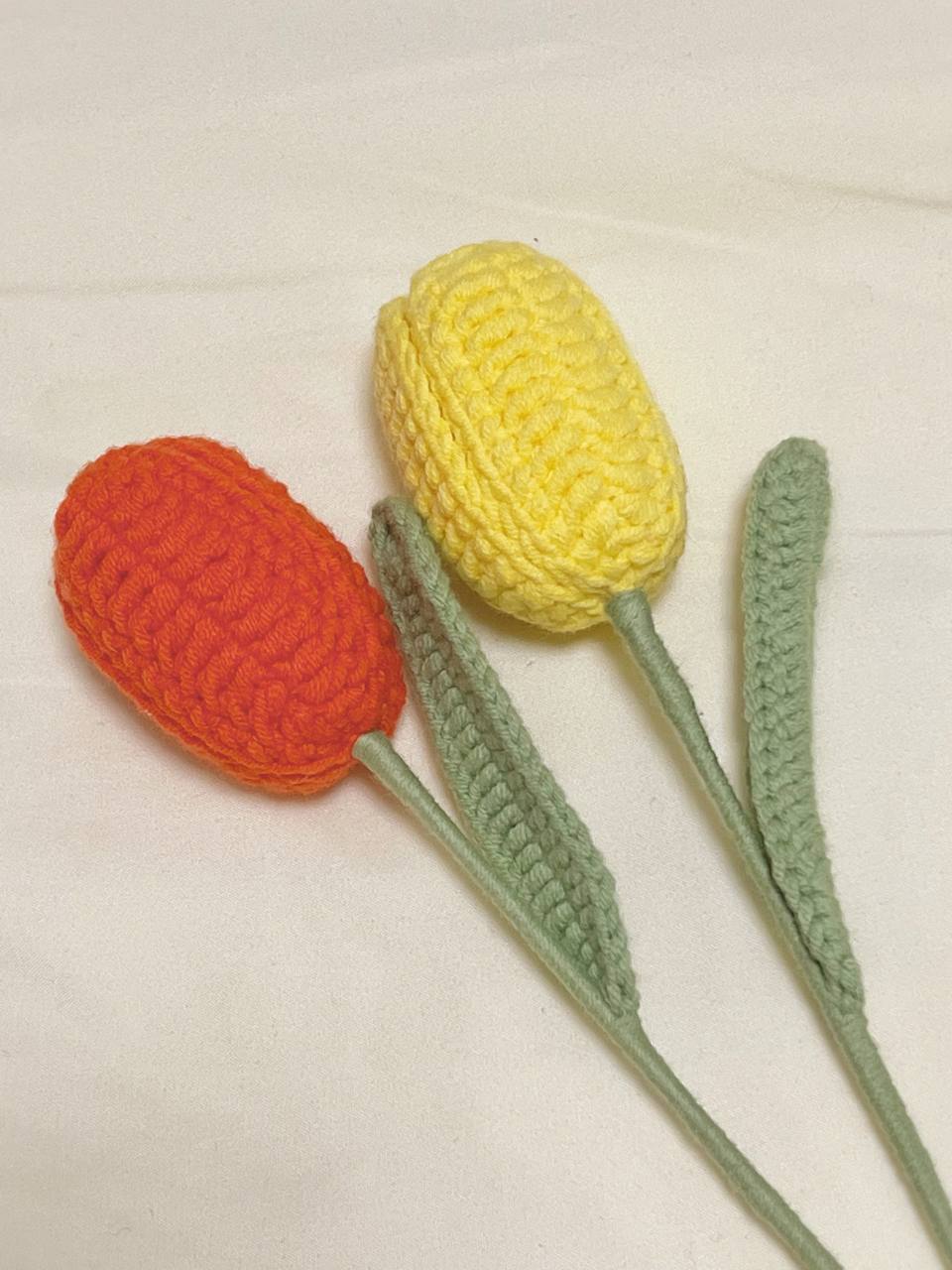 Mix Tulips Trio - Crochet Flower Bouquet