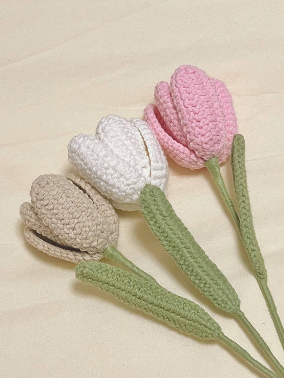 Mix Tulips Trio - Crochet Flower Bouquet