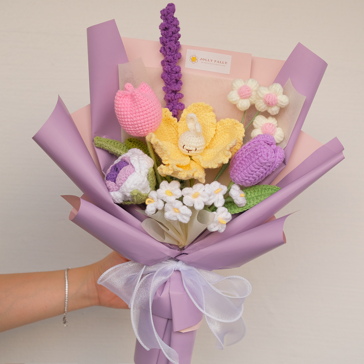 Little Hun Bun - Bunny Crochet Flower Bouquet