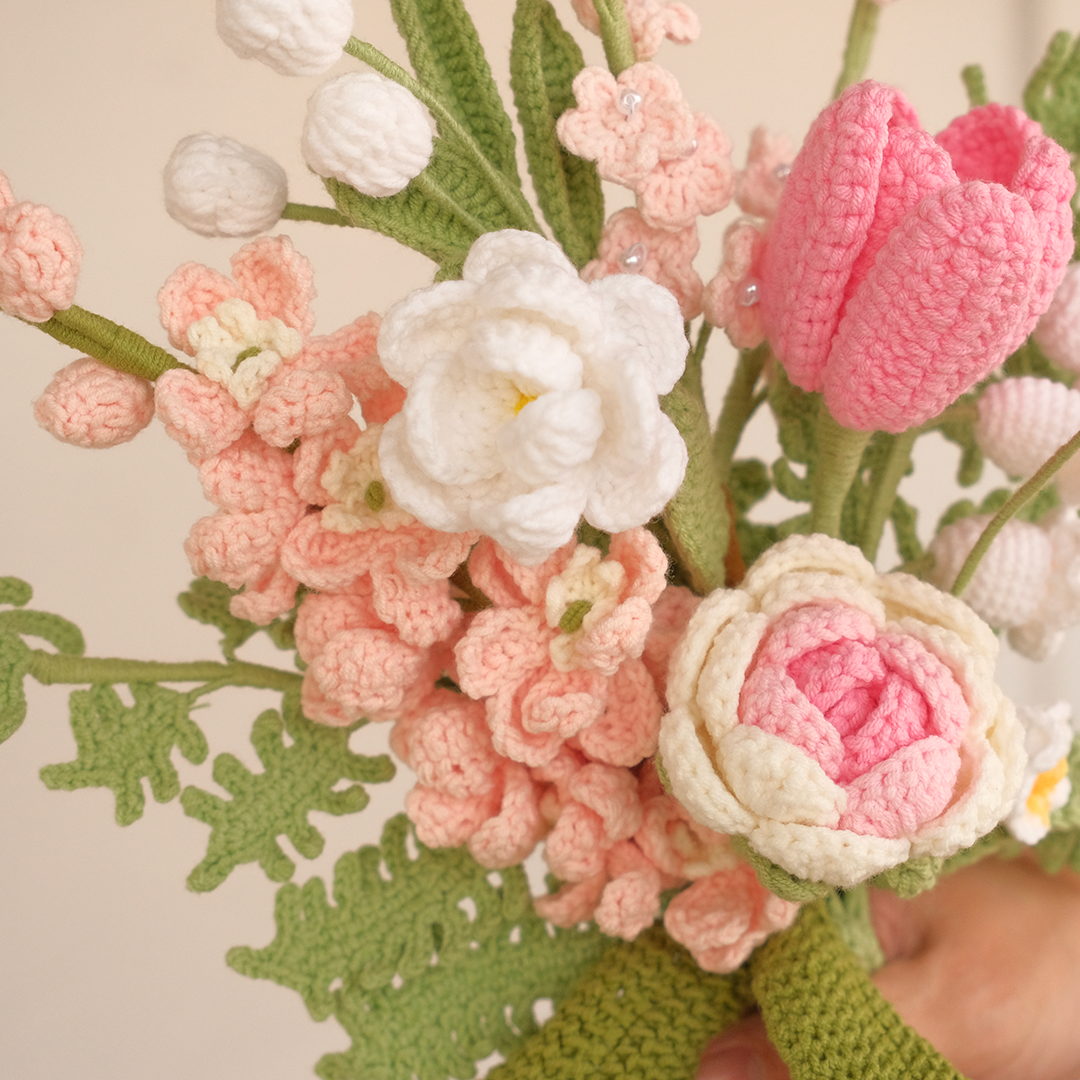 Ethereal Bliss - Premium Crochet Flower Bouquet