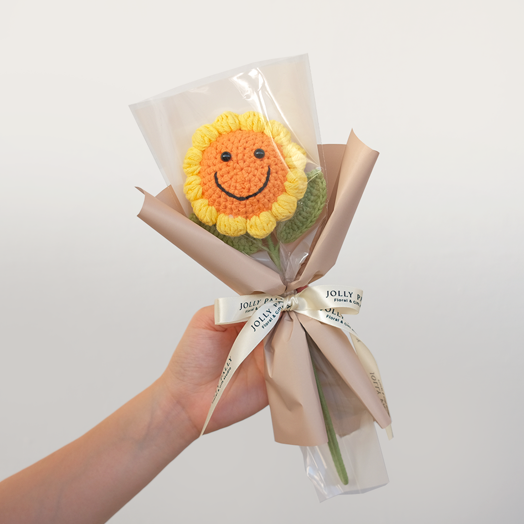 Sunflower crochet bouquet for graduation