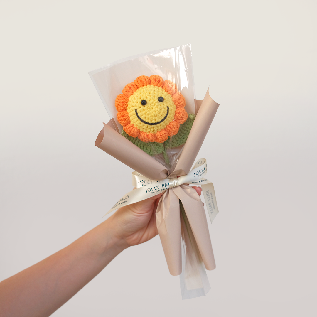 Crochet Sunflower Graduation Bouquet