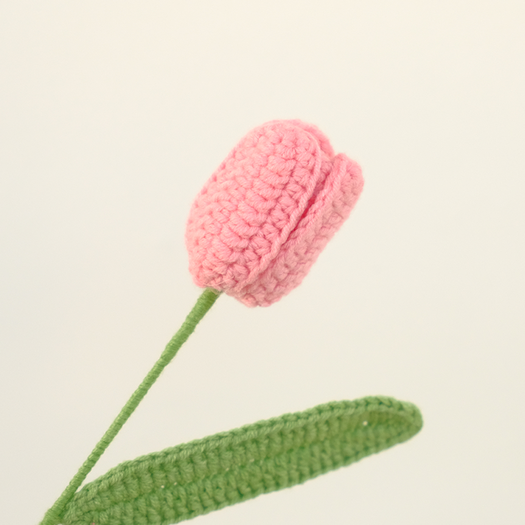 crochet tulip flower_pink