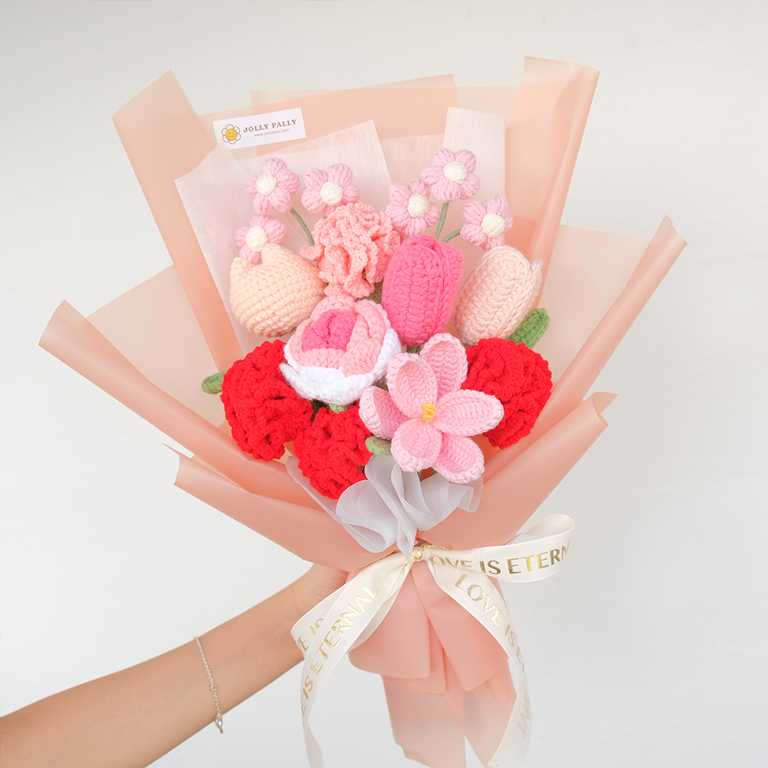 Watermelon Sugar - Mix Crochet Large Flower Bouquet