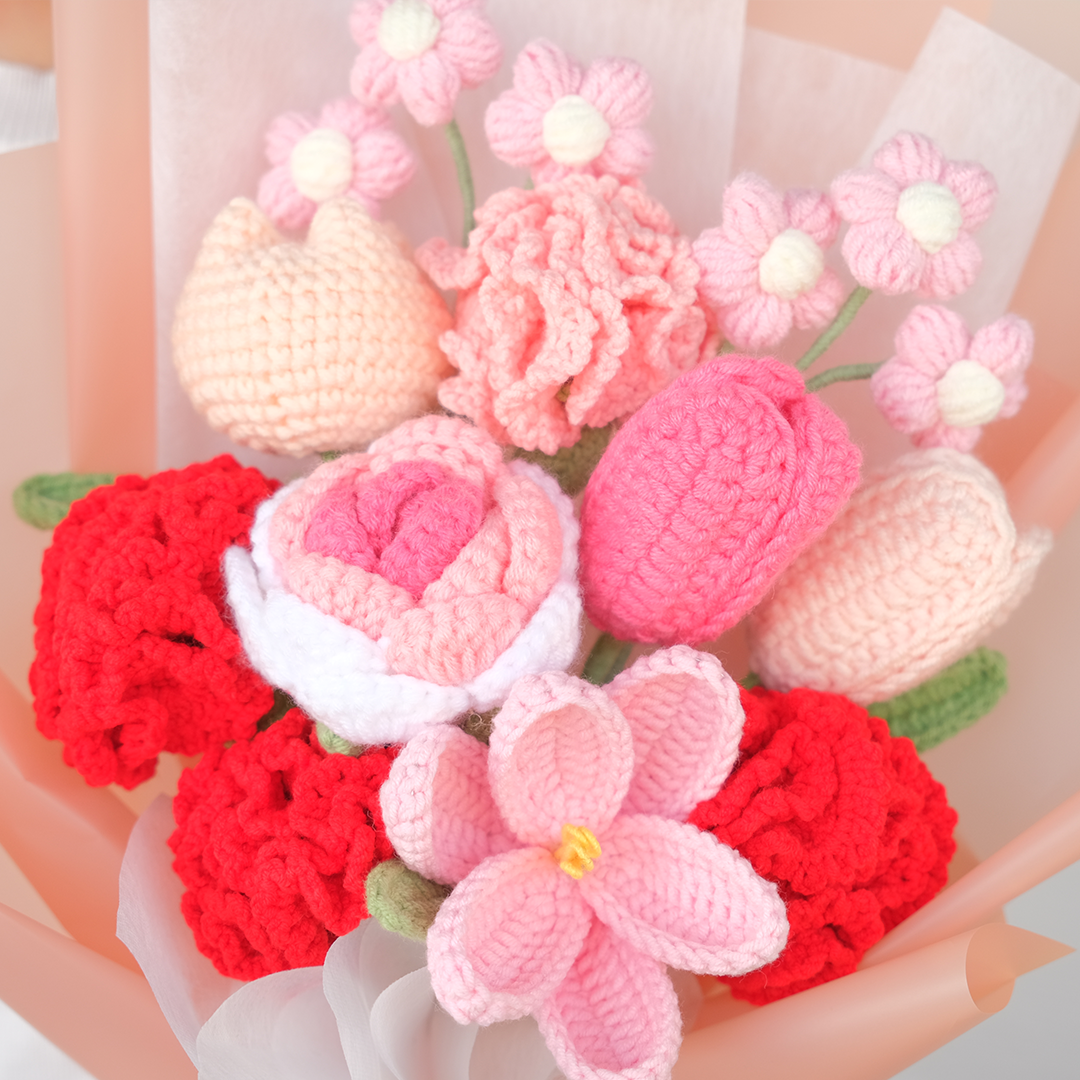 Watermelon Sugar - Mix Crochet Large Flower Bouquet