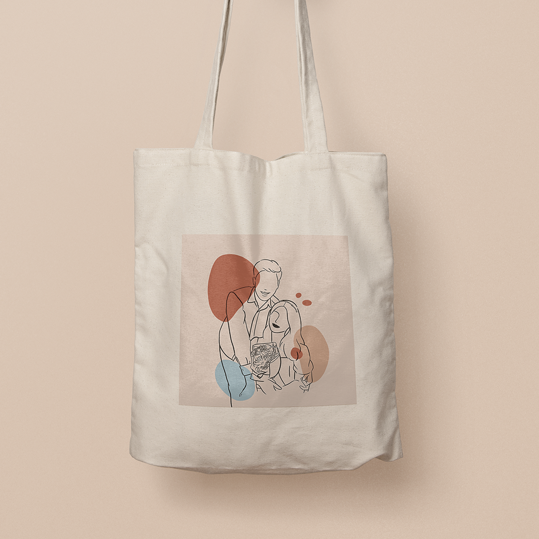 Personalised Illustration Tote Bag