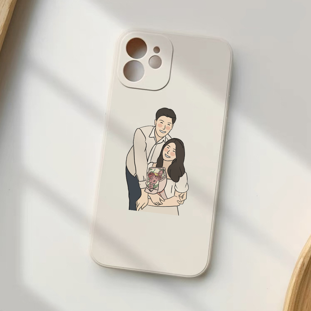 Personalised Portrait Phone Case Couple Gift