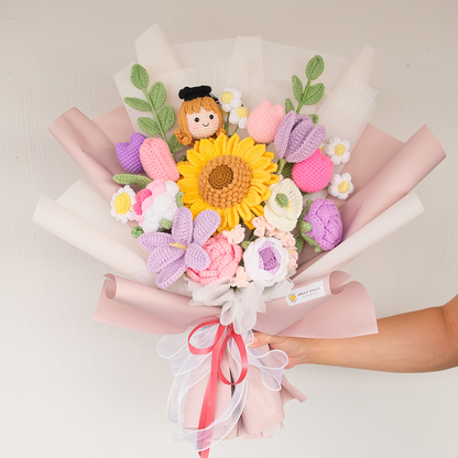 Big W -  Graduation Large Crochet Sunflower Bouquet