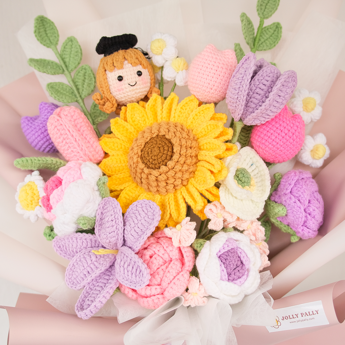 Big W -  Graduation Large Crochet Sunflower Bouquet