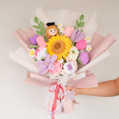 Big W Beginnings -  Graduation Large Crochet Sunflower Bouquet