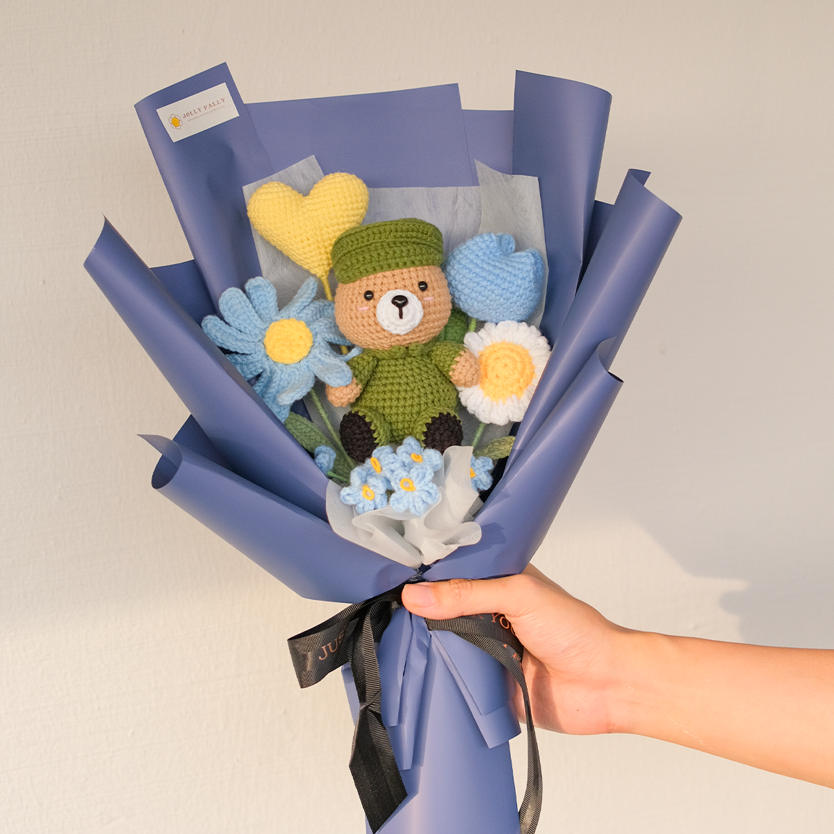 Crochet Army Bear Bouquet