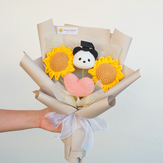 Pandastic Bloom - Crochet Panda Sunflower Bouquet