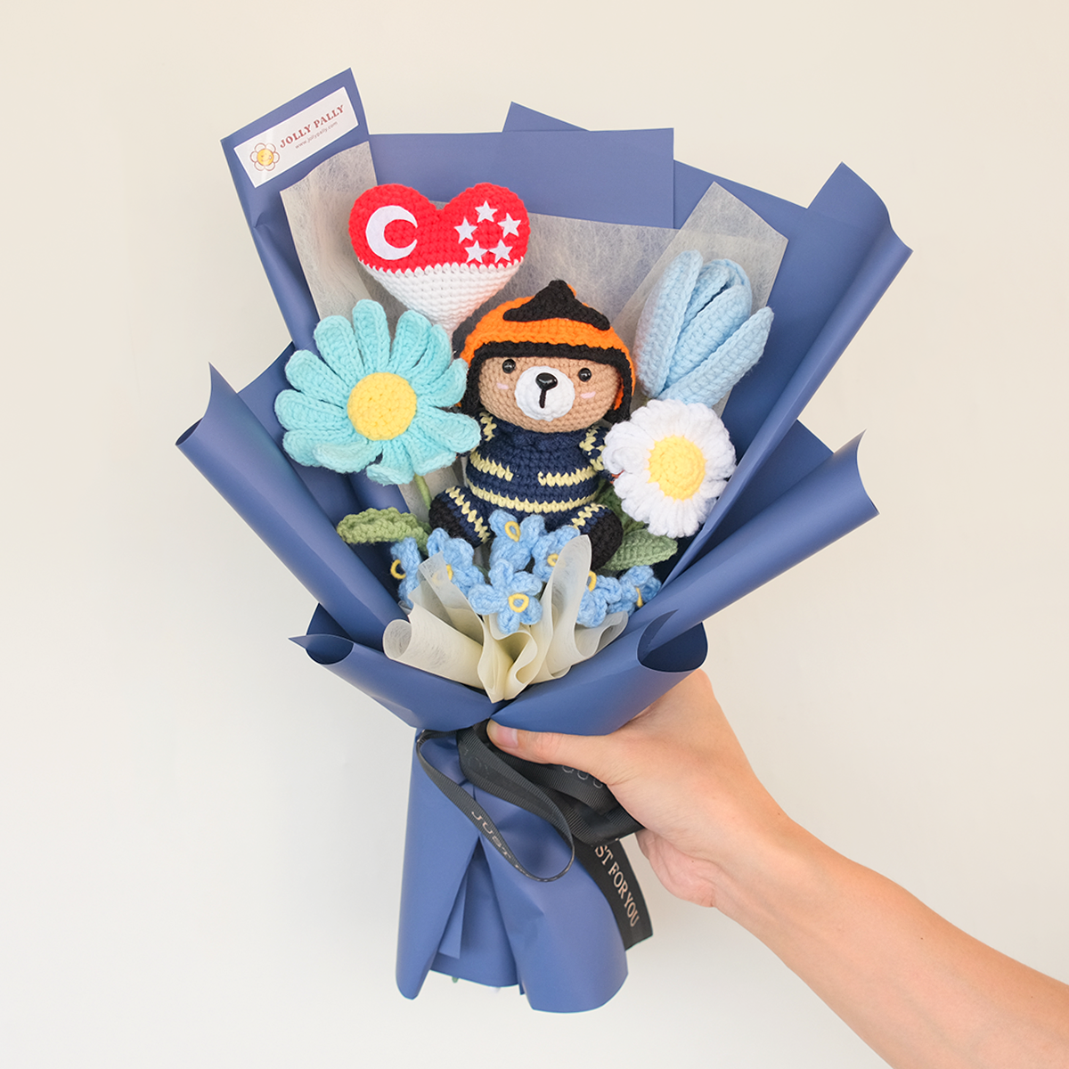 Crochet Army Bear Bouquet