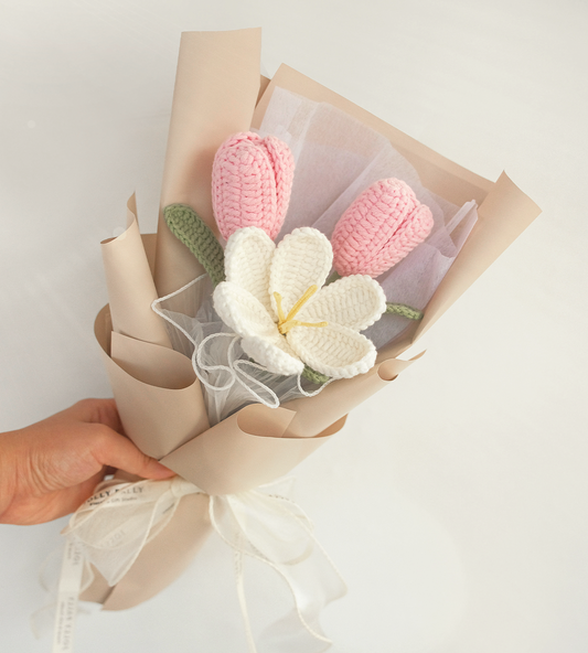 Crocheted Tulips Bouquet