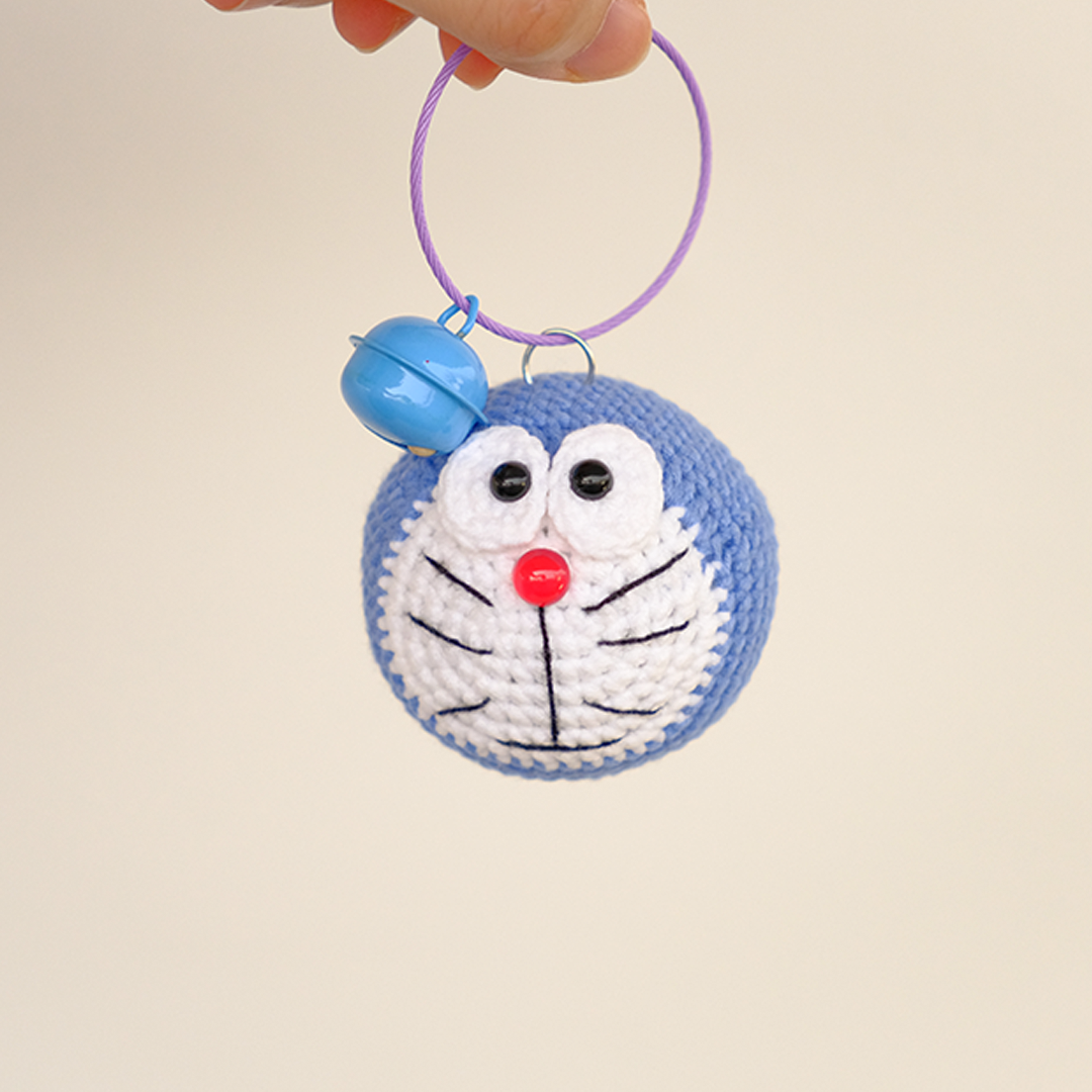 Crochet Doraemon Keychain