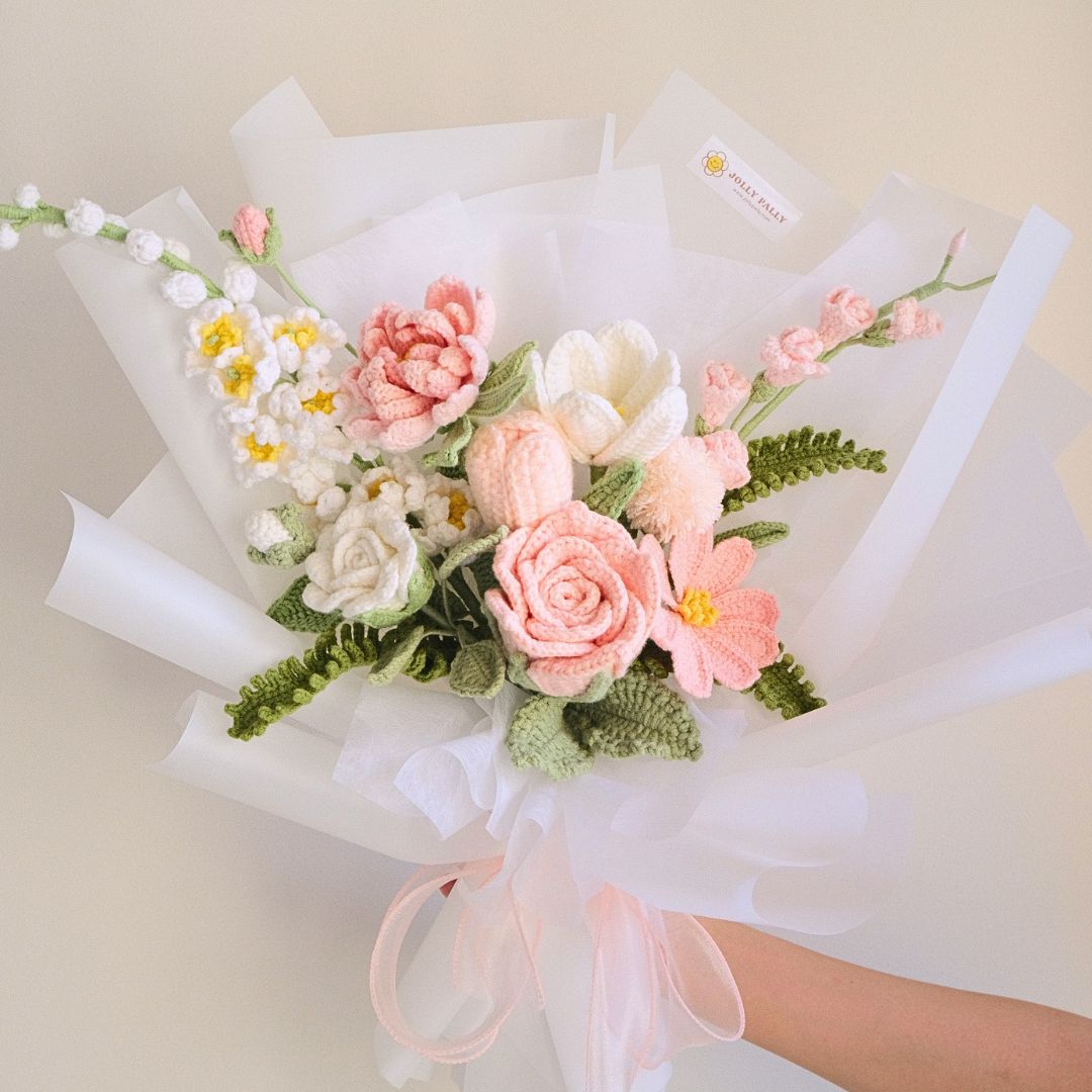 Ethereal Bliss - Premium Crochet Flowers Mix Bouquet