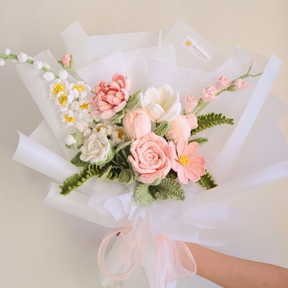 Ethereal Bliss - Premium Crochet Flowers Mix Bouquet