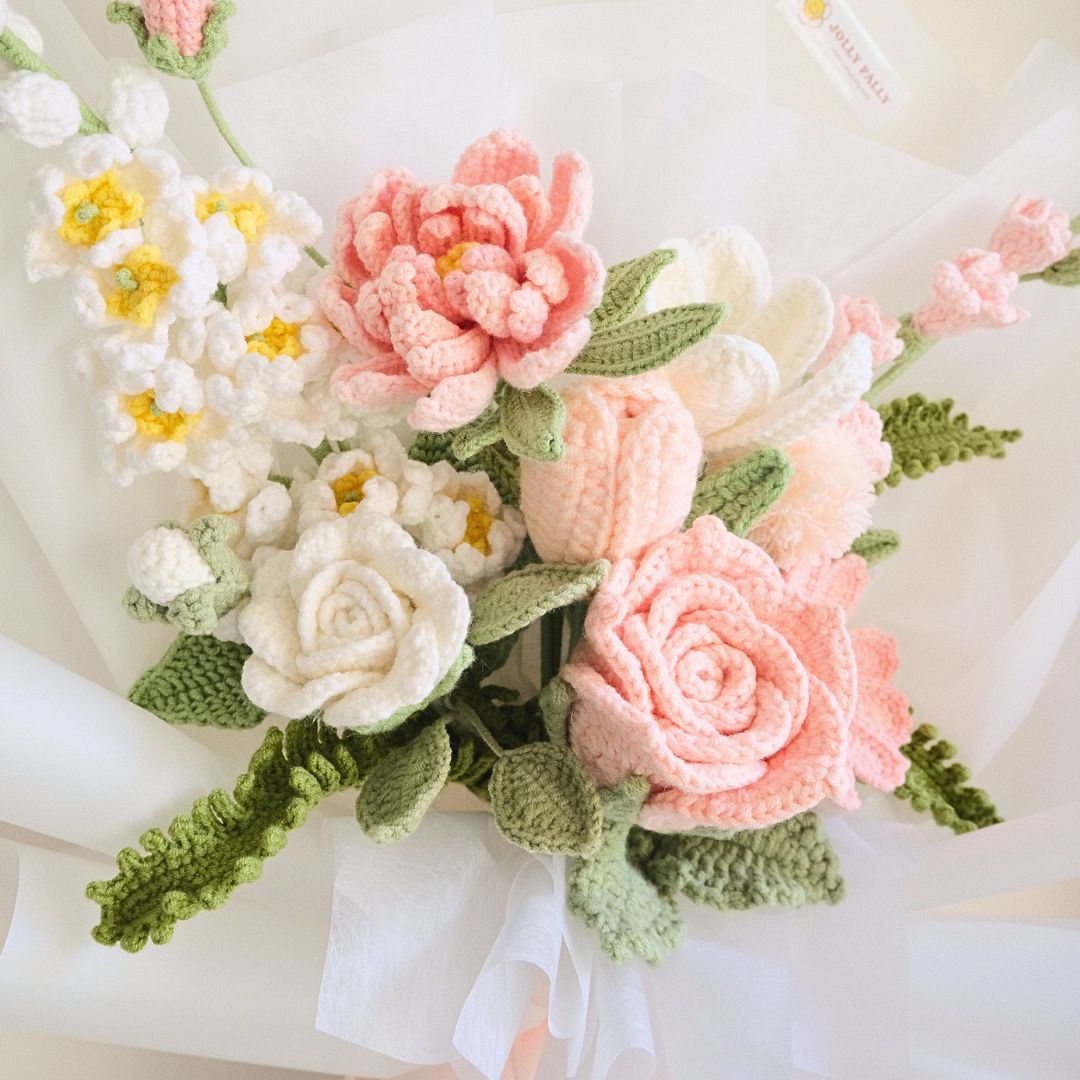 Ethereal Bliss - Premium Crochet Flowers Mix Bouquet