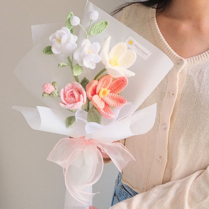 First Love - Mix Crochet Tulips Flower Bouquet