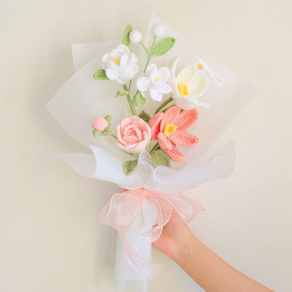 First Love - Mix Crochet Tulips Flower Bouquet