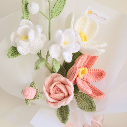 First Love - Mix Crochet Tulips Flower Bouquet