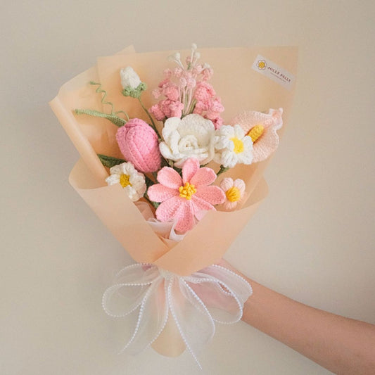 Gentle Joy - Crochet Mixed Flower Bouquet