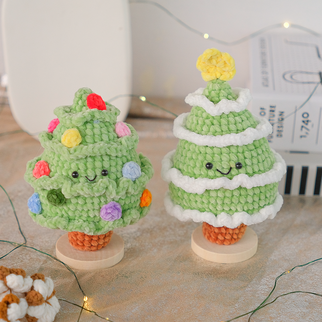 Happy Christmas Tree - Handmade Crochet Christmas Gift