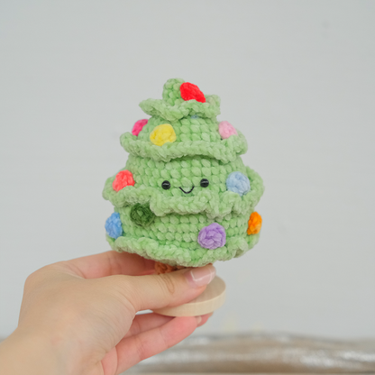 Happy Christmas Tree - Handmade Crochet Christmas Gift