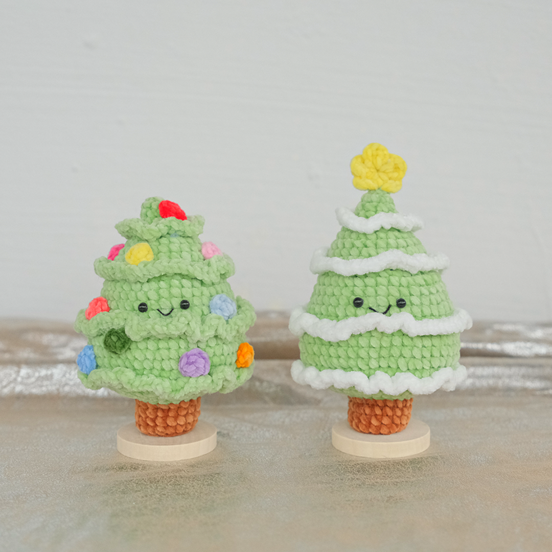 Happy Christmas Tree - Handmade Crochet Christmas Gift