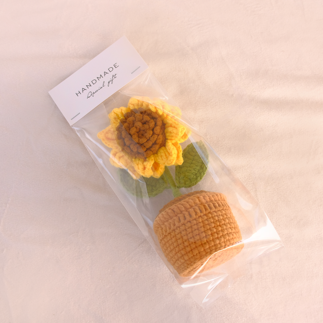 Mini Sunflower Pot - Crochet Sunflower Potted Plant