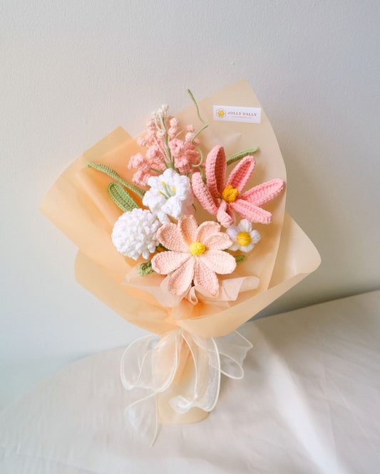 Gentle Joy - Crochet Mixed Flower Bouquet