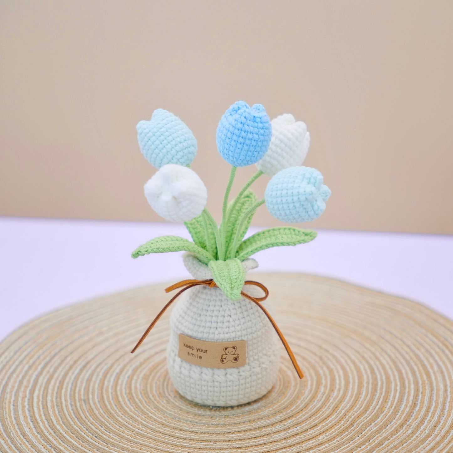 Crochet Chubby Tulip Vase - Handmade Crochet Plant Gift