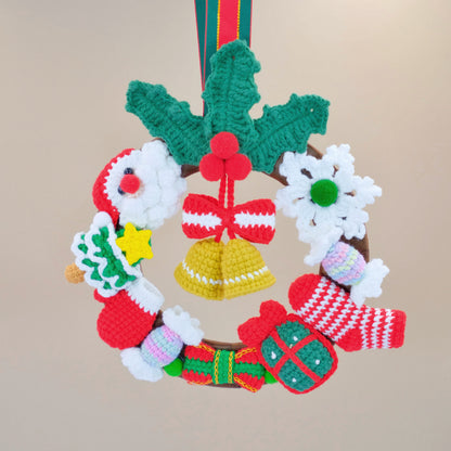 small christmas wreath crochet