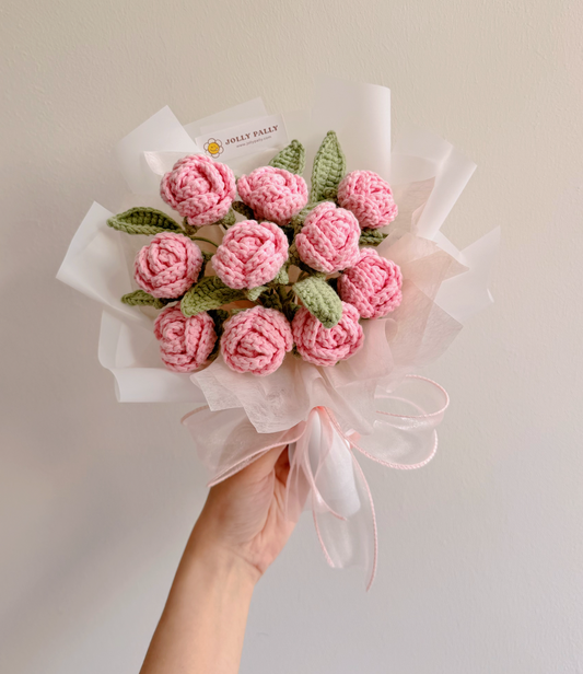 Soft Crush - Petite Crochet Rose Bouquet_1