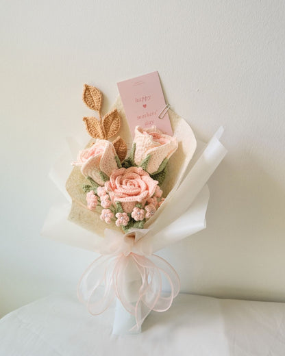 mothers day gift crochet rose bouquet ready stock