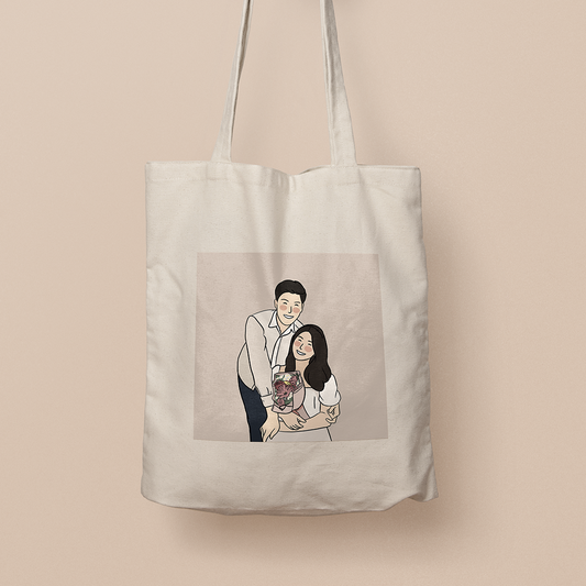 Personalised Illustration Tote Bag