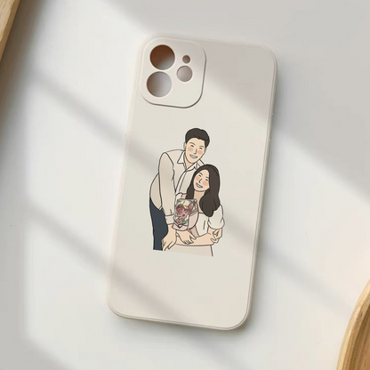 Personalised Portrait Phone Case Couple Gift