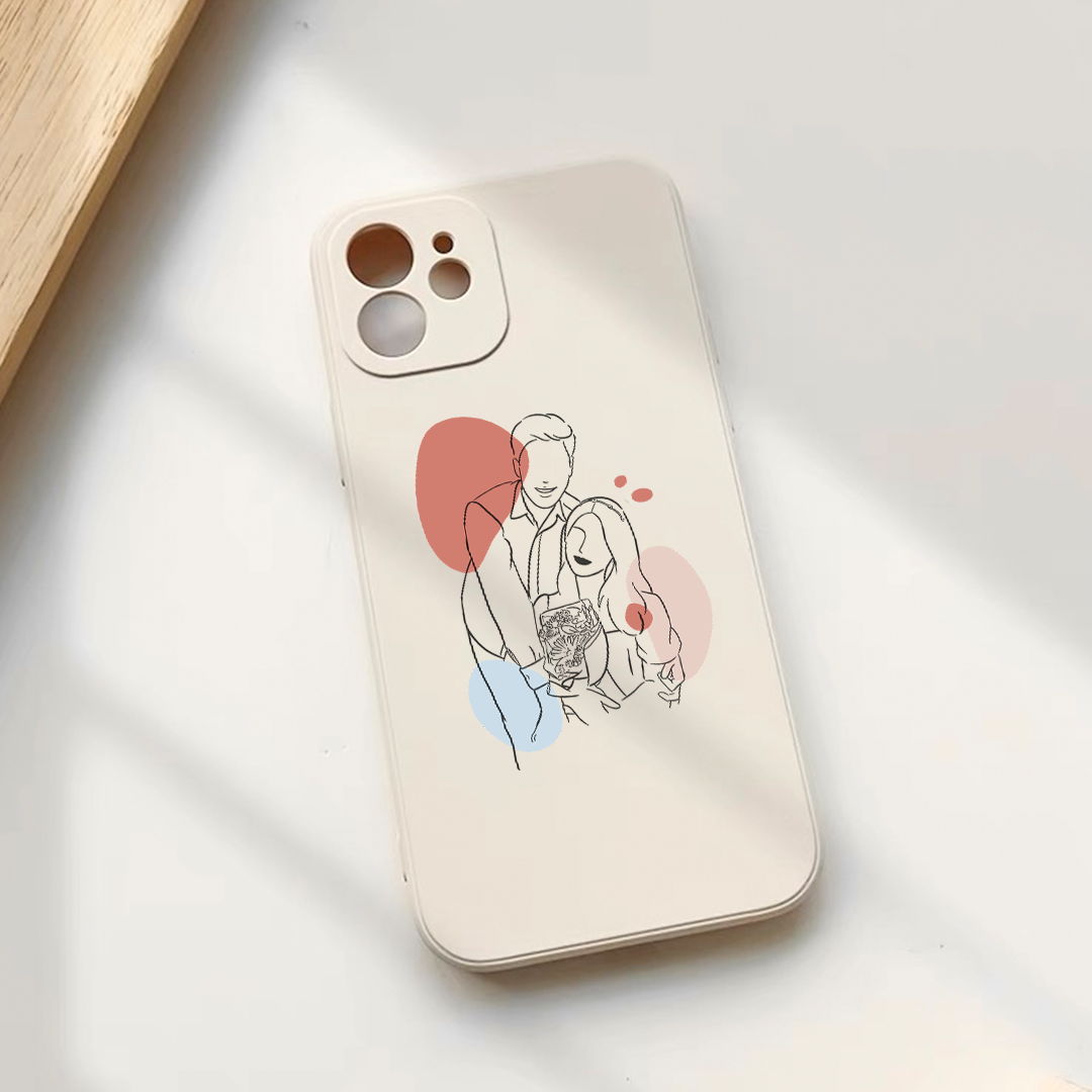 Personalised Portrait Phone Case Couple Gift